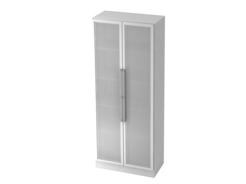 Armoire de bureau à portes vitrées Up and Down, 5 hauteurs des classeurs