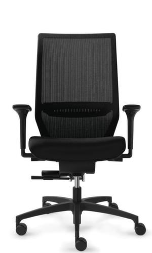 Dauphin Siège de bureau pivotant Shapemesh avec mécanisme synchrone, dossier haut, noir