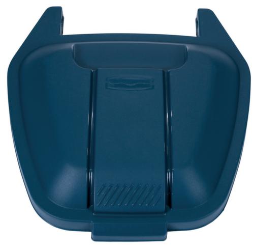 Rubbermaid Poubelle d'une capacité maximale de 240 l, 100 l, beige, couvercle bleu