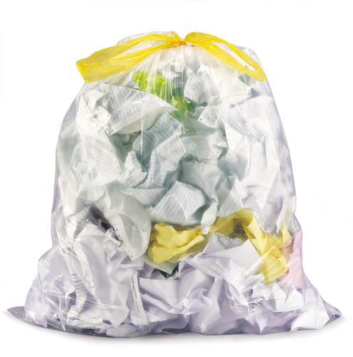 Sac poubelle avec ruban de fermeture