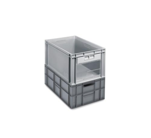 Bac gerbable norme Europe combinable indépendamment de la marque, gris, capacité 47 l