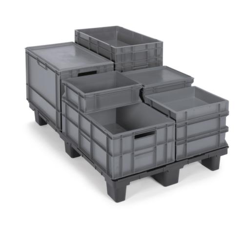 Bac gerbable norme Europe combinable indépendamment de la marque, gris, capacité 47 l