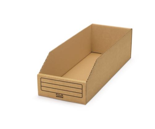 bac compartimentable en carton, profondeur 401 mm, marron