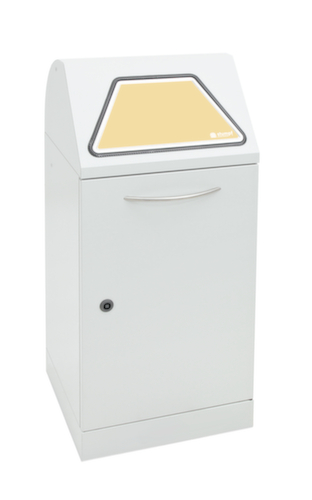 stumpf Récipient pour matières recyclables ininflammables Modul-Vario 60 avec rabat à fermeture automatique, 60 l, gris clair, couvercle gris clair