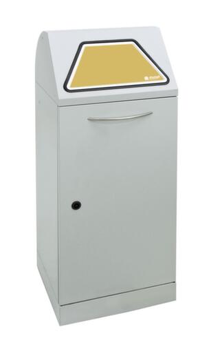 stumpf Récipient pour matières recyclables ininflammables Modul-Vario 75 avec rabat à fermeture automatique, 75 l, gris clair, couvercle gris clair