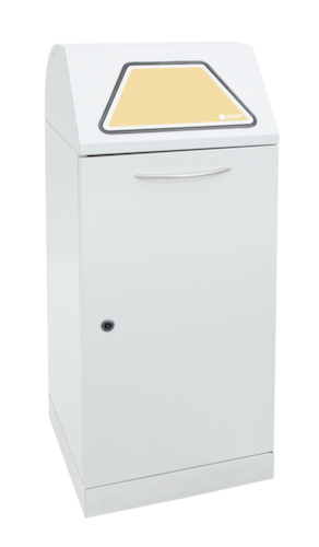 stumpf Récipient pour matières recyclables ininflammables Modul-Vario 120 avec rabat à fermeture automatique, 120 l, gris clair, couvercle gris clair