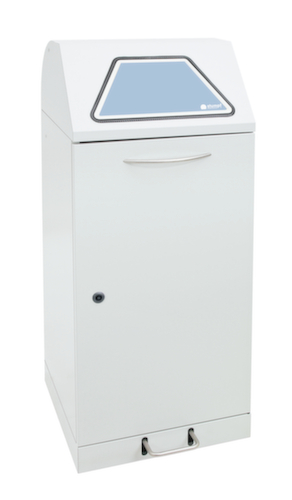 stumpf Récipient pour matières recyclables ininflammables Modul-Vario 120 avec rabat à fermeture automatique, 120 l, gris clair, couvercle gris clair