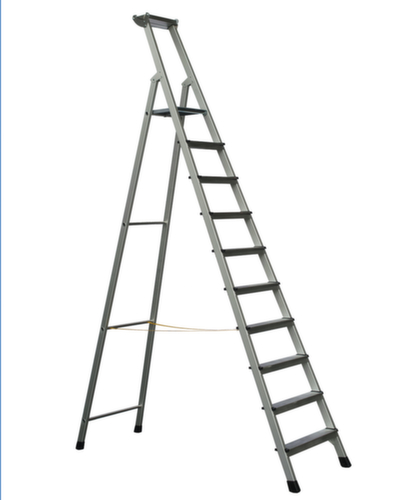 ZARGES Escabeau XLstep S accessible d'un côté, 10 marche(s) en tôle striée