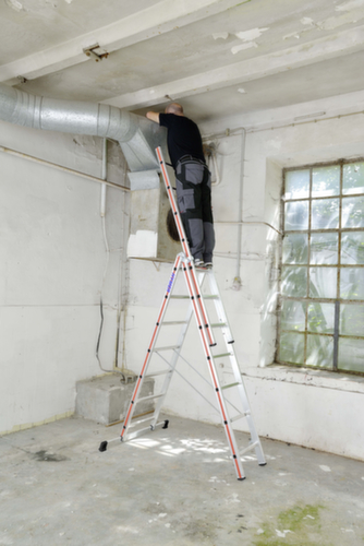 Hymer combiné échelle-escabeau polyvalent en trois parties SC 40