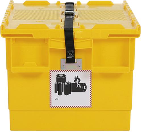 Récipient de stockage au lithium-ion avec matériau de remplissage pour la protection contre l'incendie, capacité 55 l