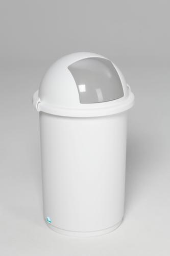 VAR Collecteur de recyclage étanche aux liquides, 50 l, blanc, couvercle argent