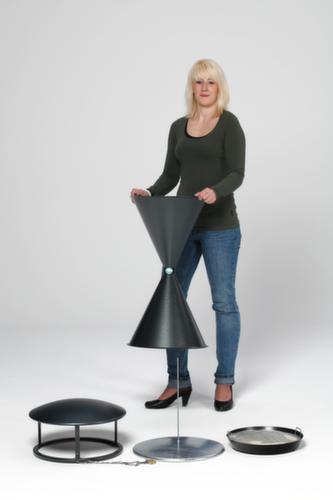 Cendrier sur pied avec toit, RAL7024 gris graphite