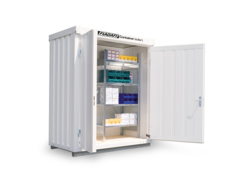 Säbu Conteneur de stockage isolé FLADAFI® IC 1100 avec sol livré monté