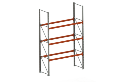 META Rayonnage à palettes MULTIPAL pour 12 palettes, largeur 2870 mm, 4 niveaux de stockage