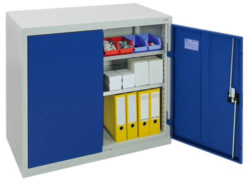 stumpf Armoire à portes battantes avec tablettes galvanisées, largeur 1000 mm