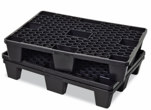 Palette légère, PE régénéré, longueur x largeur 800 x 600 mm