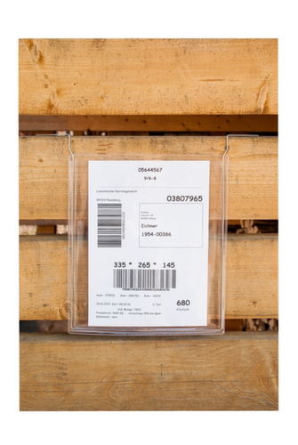 EICHNER Pochette transparente à tige métallique, DIN A5, À accrocher