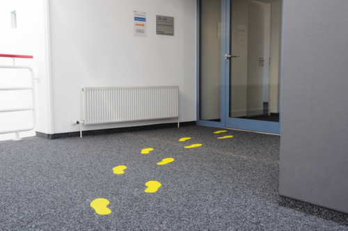 EICHNER Symbole à coller antidérapant, pied, blanc