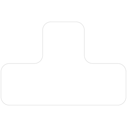 EICHNER Symbole à coller, forme en T, blanc