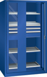 LISTA Armoire à portes rétractables pour charges lourdes, 3 tiroir(s)