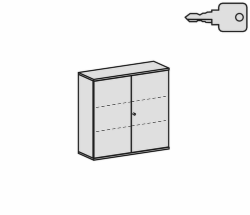 Gera Armoire à portes battantes Pro, 3 hauteurs des classeurs