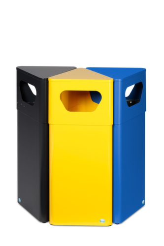 VAR Conteneur de tri sélectif triangulaire DE 41, 32 l, RAL5010 bleu gentiane