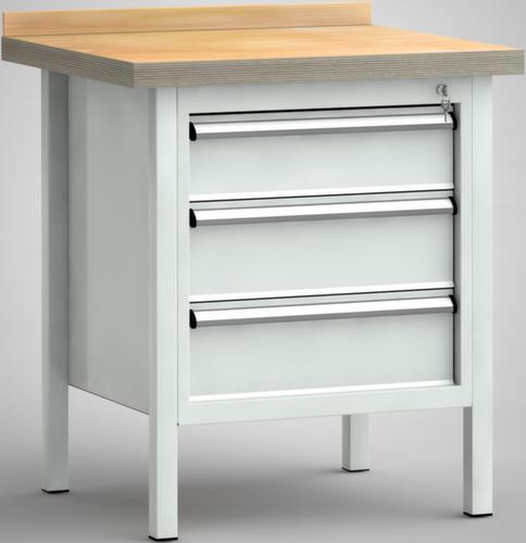 KLW Lutz Établi avec panneau multiplis, 3 tiroirs