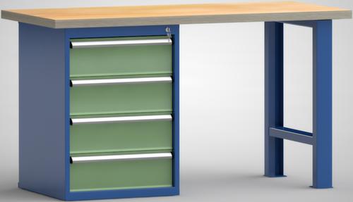 KLW Lutz Établi avec panneau multiplis, 4 tiroirs