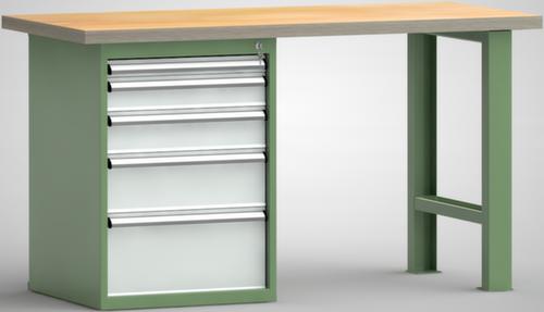 KLW Lutz Établi avec panneau multiplis, 5 tiroirs