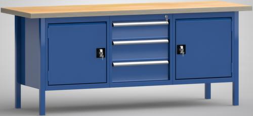 KLW Lutz Établi avec panneau multiplis, 3 tiroirs, 2 armoires