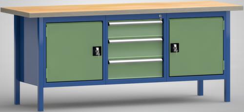 KLW Lutz Établi avec panneau multiplis, 3 tiroirs, 2 armoires