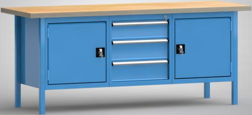 KLW Lutz Établi avec panneau multiplis, 3 tiroirs, 2 armoires