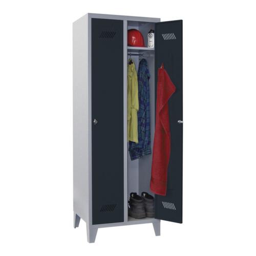 PAVOY Armoire vestiaire Basis gris clair avec 2 compartiments