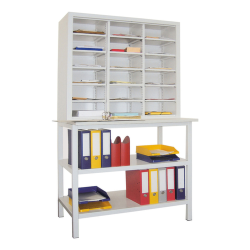 PAVOY Étagère postale / de tri Basis, largeur 1000 mm, 18 compartiments