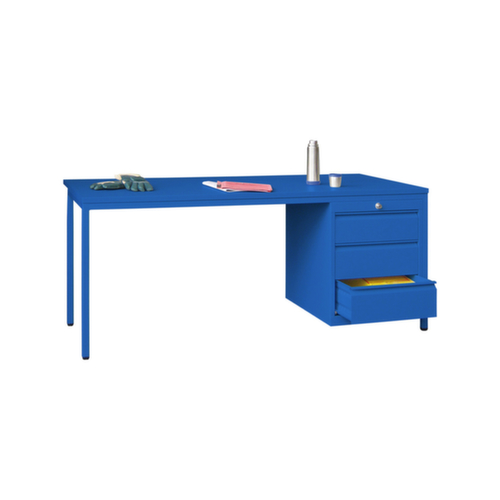 PAVOY Établi avec différents soubassements, 8 tiroirs, 1 armoire