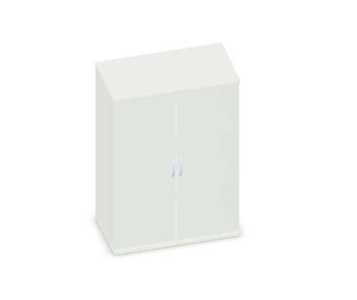 Gera Armoire à portes vitrées Pro, 3 hauteurs des classeurs