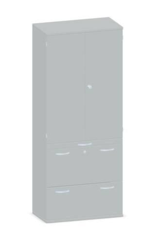 Gera Armoire combinée Pro, 3 hauteurs des classeurs