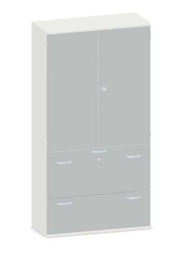 Gera Armoire combinée Pro, 3 hauteurs des classeurs