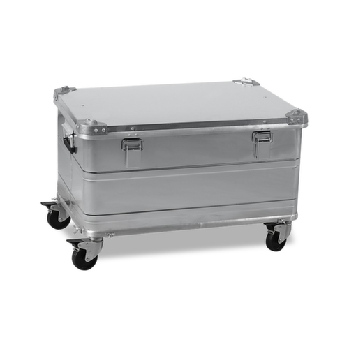 4 roulettes pivotantes Ø 75 mm pour caisse de transport