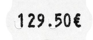 Étiquette pour étiqueteuse de prix