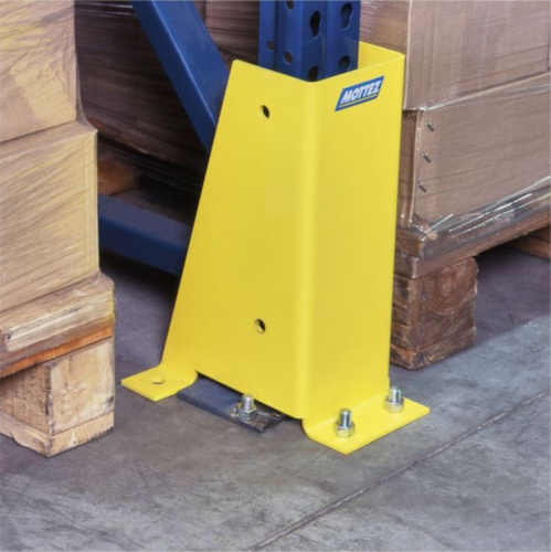 Butée de protection en jaune pour angles et montants, hauteur 350 mm
