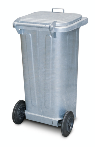 Bac à déchets en tôle d'acier pour étanche à l'huile et coupe-feu, 120 l