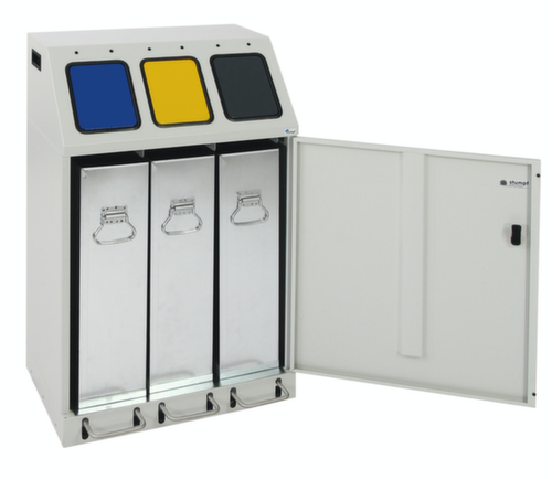 stumpf Station de collecte de matières recyclables compacte Triplex, 3 x 30 l