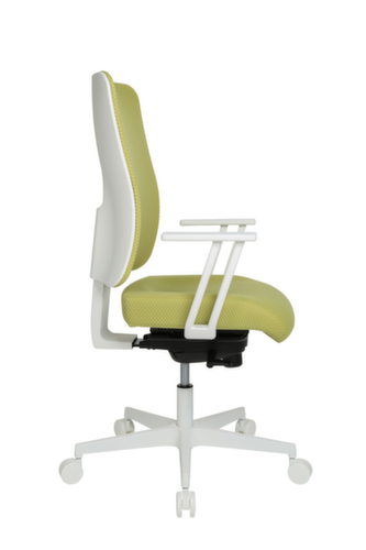Topstar Siège de bureau pivotant Sitness Life 50 avec support de dossier ouvert, dossier maille avec support ajouré, vert moutarde
