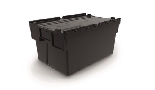 Conteneurs consignés Euronorm recyclés + scellables, capacité 52 l, Couvercle à charnière en 2 parties