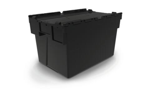 Conteneurs consignés Euronorm recyclés + scellables, capacité 63 l, Couvercle à charnière en 2 parties