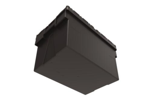 Conteneurs consignés Euronorm recyclés + scellables, capacité 63 l, Couvercle à charnière en 2 parties