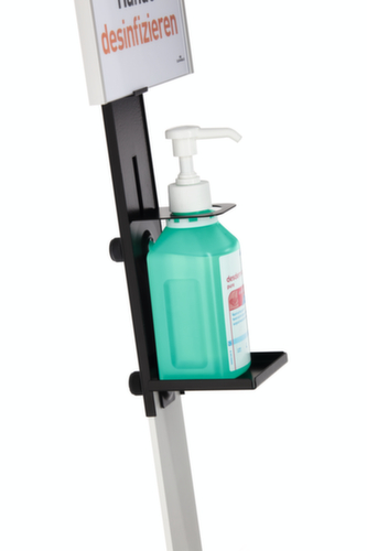 Distributeur de désinfectant avec porte-bouteille variable, avec levier de bras