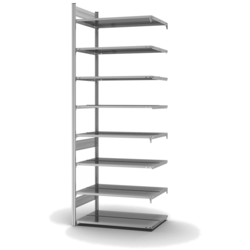 hofe Porte-documents sans vis Zone de fixation pour une utilisation des deux côtés, 8 tablettes, avec revêtement en zinc anti-corrosion