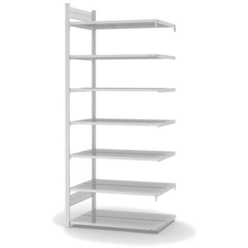 hofe Porte-documents sans vis Zone de fixation pour une utilisation des deux côtés, 7 tablettes, RAL7035 gris clair